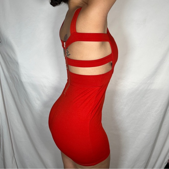 Red Mini Dress - Picture 5 of 9